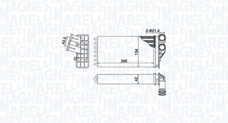 Радіатор пічки MAGNETI MARELLI 350218430000