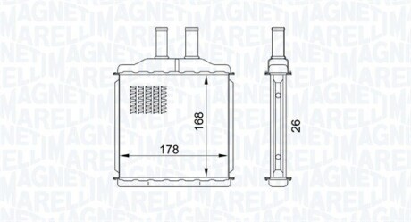 Радиатор печи MAGNETI MARELLI 350218432000