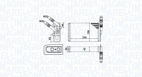 Радиатор печи MAGNETI MARELLI 350218433000