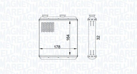 Радиатор печки Opel Meriva A 03-10 MAGNETI MARELLI 350218434000 (фото 1)