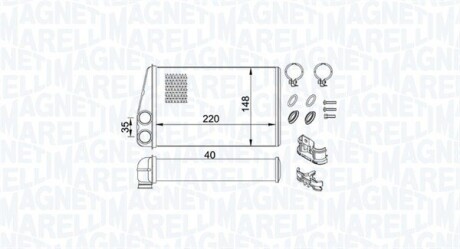 Радиатор печи MAGNETI MARELLI 350218438000