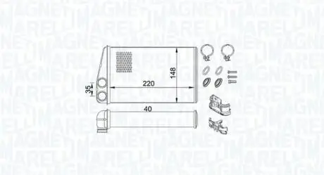 Радиатор печи MAGNETI MARELLI 350218438000