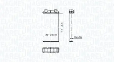 Радиатор печи MAGNETI MARELLI 350218439000