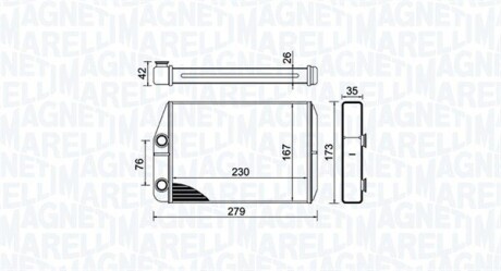 Радиатор печки Fiat Ducato/Peugeot Boxer/Citroen Jumper 06- MAGNETI MARELLI 350218443000