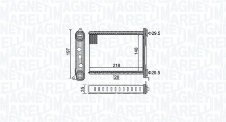 Радиатор печки Renault Trafic/Opel Vivaro 1.6 dCi 14- MAGNETI MARELLI 350218464000