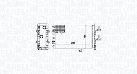 Радиатор печки VW T4 1.8-2.8 90-03 MAGNETI MARELLI 350218475000 (фото 1)