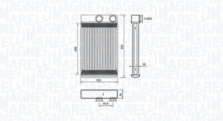 Радіатор пічки Opel Insignia A 08-17 MAGNETI MARELLI 350218478000