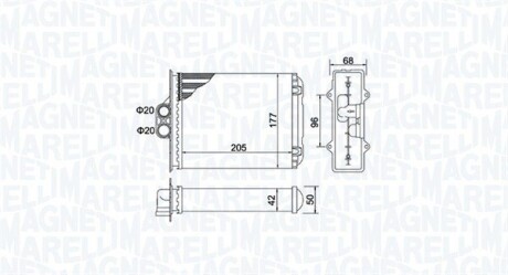 Радиатор печи MAGNETI MARELLI 350218482000