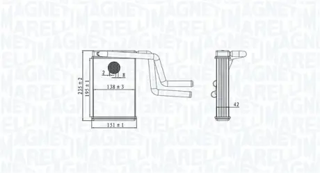 FORD радіатор опалення Mondeo I,II,III MAGNETI MARELLI 350218487000