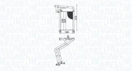 HYUNDAI радіатор опалення ix35,Kia Sportage 10- MAGNETI MARELLI 350218488000