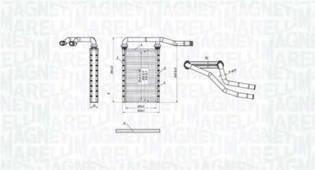 Радиатор печки Fiat Sedici/Suzuki Swift 1.2D-2.0D 05- MAGNETI MARELLI 350218490000 (фото 1)