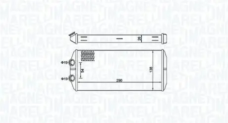 Радиатор печки Citroen Berlingo/Peugeot Partner 1.6 HDI 08- MAGNETI MARELLI 350218497000