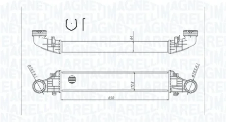 Інтеркулер MERCEDES E T-MODEL (S211), E (VF211), E (W211) 1.8-3.0D 03.02-07.09 MAGNETI MARELLI 351319204180