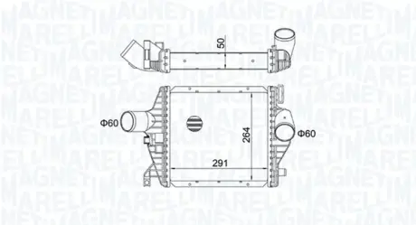 Радіатор інтеркулера MB Vito (W638) 2.2CDI 99-03 MAGNETI MARELLI 351319204220