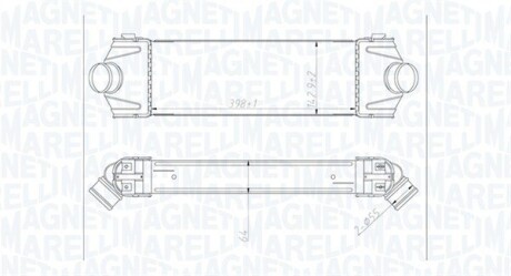 Радиатор интеркулера Ford Transit 2.4DI 00- MAGNETI MARELLI 351319204320