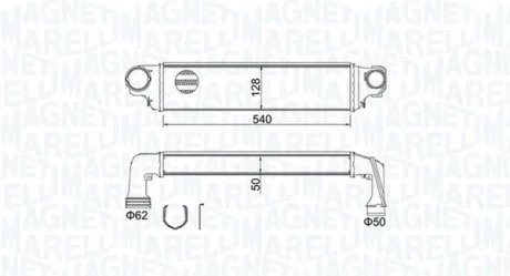 Інтеркулер BMW 3 (E46) 2.0D/3.0D 04.98-05.05 MAGNETI MARELLI 351319204590