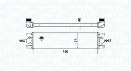RENAULT Інтеркулер MASTER II 1.9, 2.2, 2.5 00-, OPEL, NISSAN MAGNETI MARELLI 351319204790