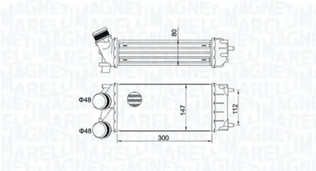 CITROEN Інтеркулер BERLINGO 1.6 10-, C4 1.2, 1.6 14- MAGNETI MARELLI 351319204920