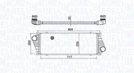 Радиатор интеркулера MB Sprinter/VW LT 96- MAGNETI MARELLI 351319205020 (фото 1)