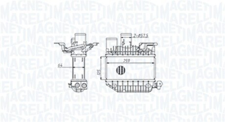 Радіатор інтеркулера Toyota Avensis/Corolla 2.0 D-4D 99-09 MAGNETI MARELLI 351319205310