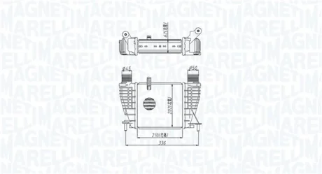 RENAULT Інтеркулер Clio III, Modus, Nissan Note, NV200 1.5dCi 06- MAGNETI MARELLI 351319205320