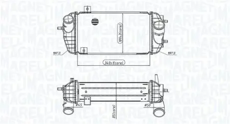 Інтеркулер HYUNDAI TUCSON, TUCSON/SUV 1.6 06.15-05.23 MAGNETI MARELLI 351319205770