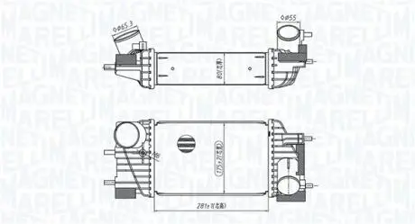 Інтеркулер NISSAN JUKE 1.6 11.12-12.19 MAGNETI MARELLI 351319205820