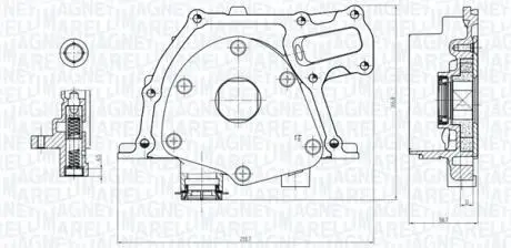 Масляний насос OPEL ASTRA J, ASTRA J GTC, CASCADA, INSIGNIA A, INSIGNIA A COUNTRY, ZAFIRA C, SAAB 9-5 2.0D 07.08- MAGNETI MARELLI 351516000017