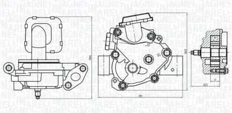 TOYOTA Оливний насос HIGHLANDER 2.4 00-, CAMRY 2.4 01-, RAV 4 II 2.4 03-, RAV 4 III 2.4 05- MAGNETI MARELLI 351516000091