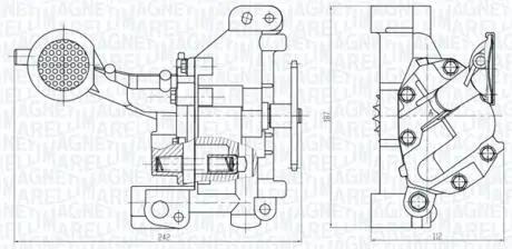 Насос масляный Citroen Berlingo 1.9D 98-11/Fiat Scudo 1.9D 98-06 (z=29) MAGNETI MARELLI 351516000109
