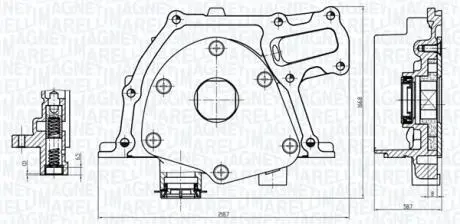 Насос масляный Fiat Doblo 1.6/2.0 D 10- MAGNETI MARELLI 351516000157