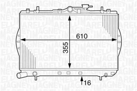 Водяной насос (Выр-во кор.код. WPQ1072) MAGNETI MARELLI 352316171072