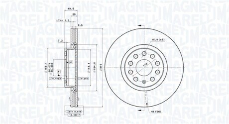 Диск тормозной MAGNETI MARELLI 360406050601