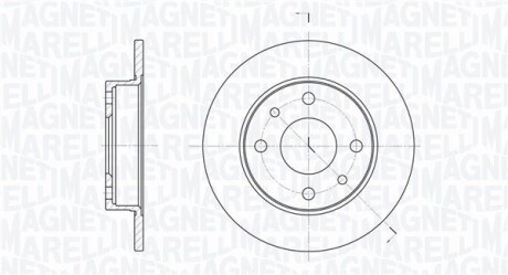 Диск тормозной przуd FIAT ! CINQUECENTO/SEICENTO MAGNETI MARELLI 361302040169