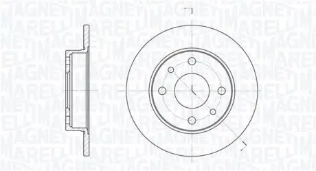 Диск тормозной przуd FIAT ! CINQUECENTO/SEICENTO MAGNETI MARELLI 361302040169