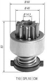 Бендікс стартера MAGNETI MARELLI 940113020393 (фото 1)