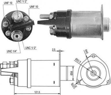 Тяговое реле, стартер MAGNETI MARELLI 940113050426