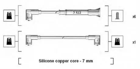 Проволока зажигания, набор MAGNETI MARELLI 941075040546