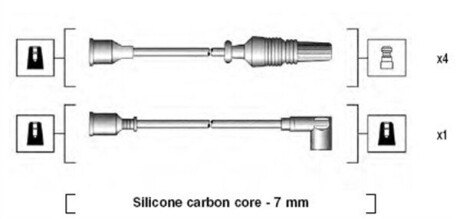 Проволока зажигания, набор MAGNETI MARELLI 941135020696 (фото 1)