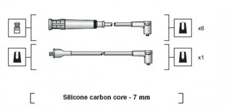 Проволока зажигания, набор MAGNETI MARELLI 941318111044