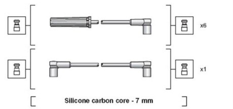 Проволока зажигания, набор MAGNETI MARELLI 941318111136 (фото 1)