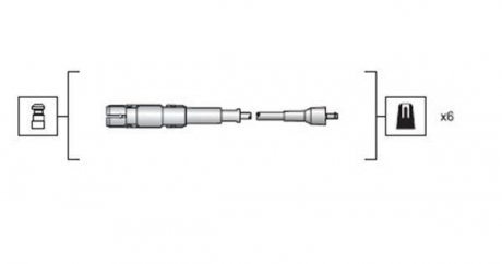 Проволока зажигания, набор MAGNETI MARELLI 941318111149