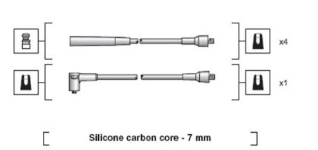 Дроти запалення, набір MAGNETI MARELLI 941318111249 (фото 1)