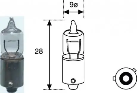 Автолампа 6W MAGNETI MARELLI AL H6W 12