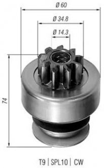 Бендикс стартера MAGNETI MARELLI AMB0101 (фото 1)