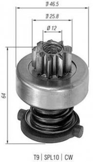 Бендікс стартера AU/OP/VW.IT MAGNETI MARELLI AMB0122 (фото 1)