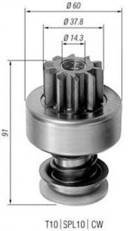 Бендікс стартера MAGNETI MARELLI AMB0153