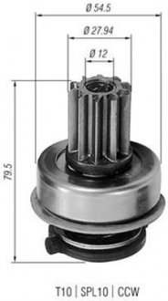 Бендікс стартера MAGNETI MARELLI AMB0199 (фото 1)