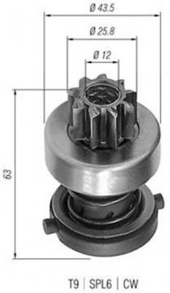 Бендікс стартера MAGNETI MARELLI AMB0231 (фото 1)