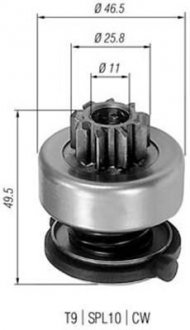 Бендикс стартера MAGNETI MARELLI AMB0301